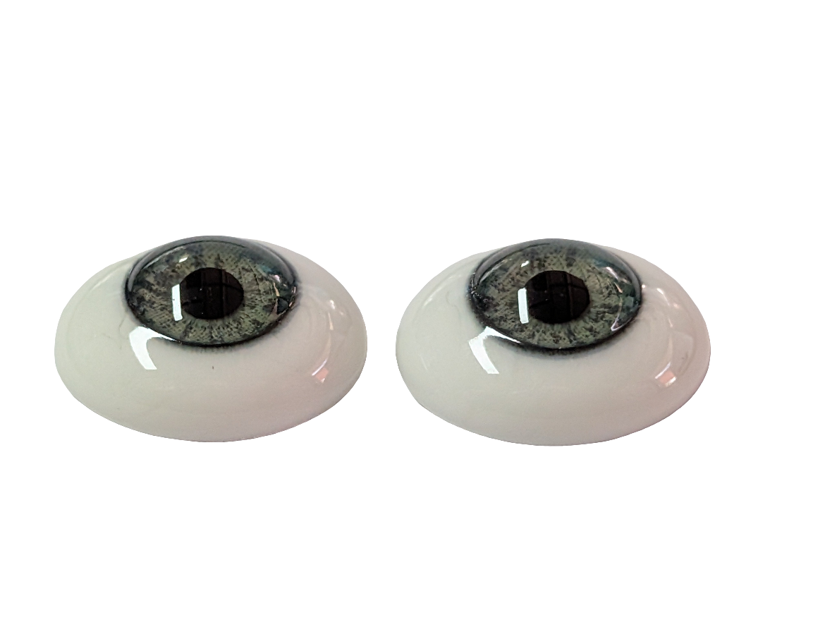 20mm Meadow Green Oval Glass Eyes Reborn Baby Doll Making Supplies