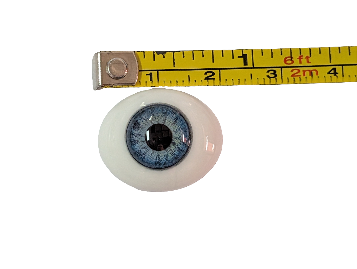 20mm Sky Blue Oval Glass Eyes Reborn Baby Doll Making Supplies