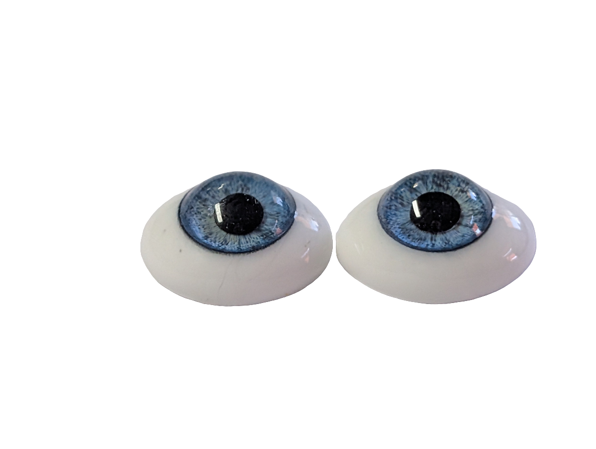 14mm Sky Blue Oval Glass Eyes Reborn Baby Doll Making Supplies