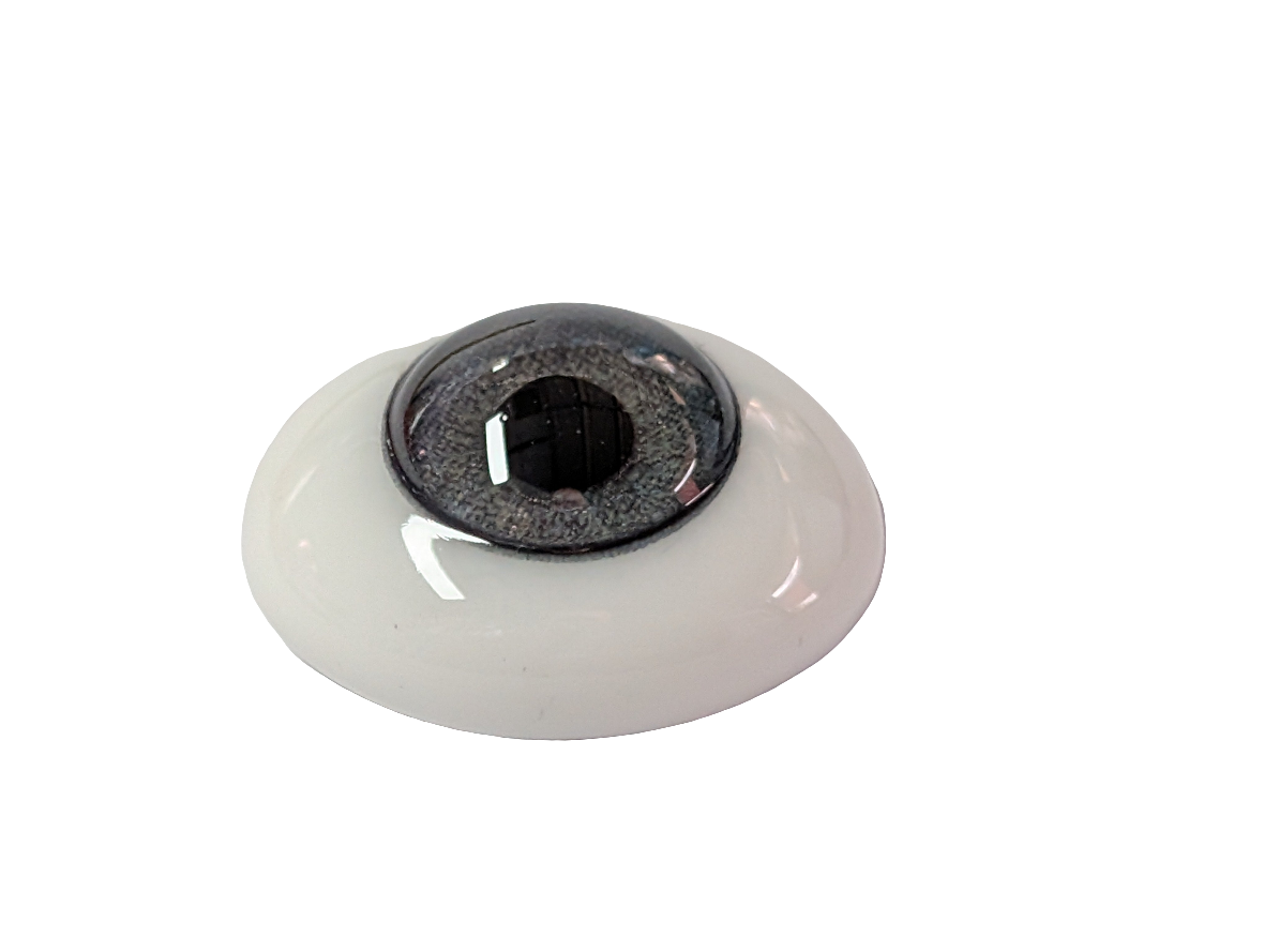 20mm Grey Blue Oval Glass Eyes Reborn Baby Doll Making Supplies
