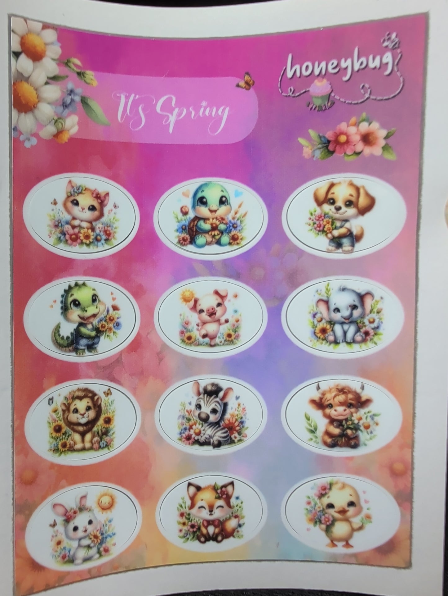 Honeybug Sprinkles Pacifier-Dummy It's Spring Stickers Reborn Baby