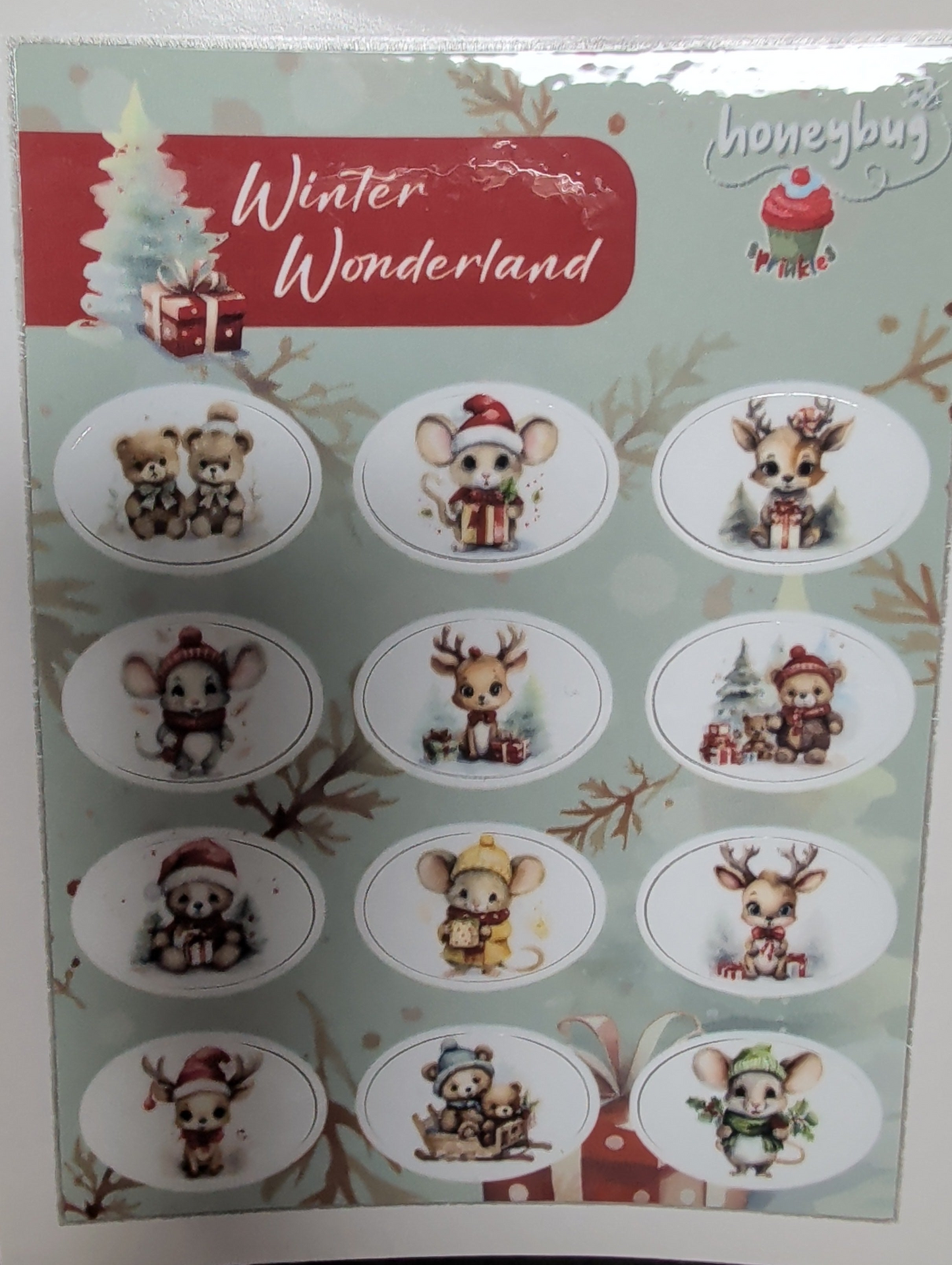 Honeybug Sprinkles Pacifier-Dummy Winter Wonderland Stickers Reborn Baby