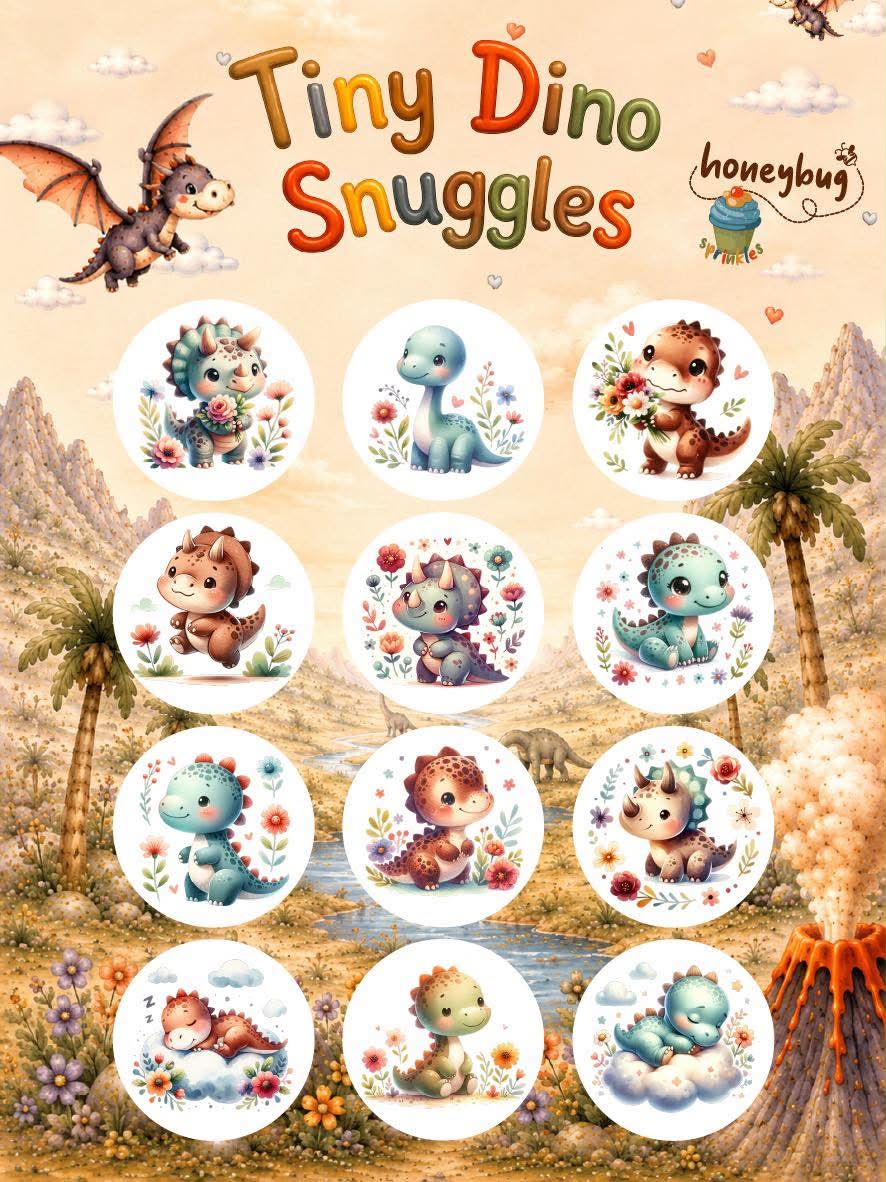Honeybug Sprinkles Pacifier Smooches Dummy Tiny Dino Snuggles Stickers Reborn