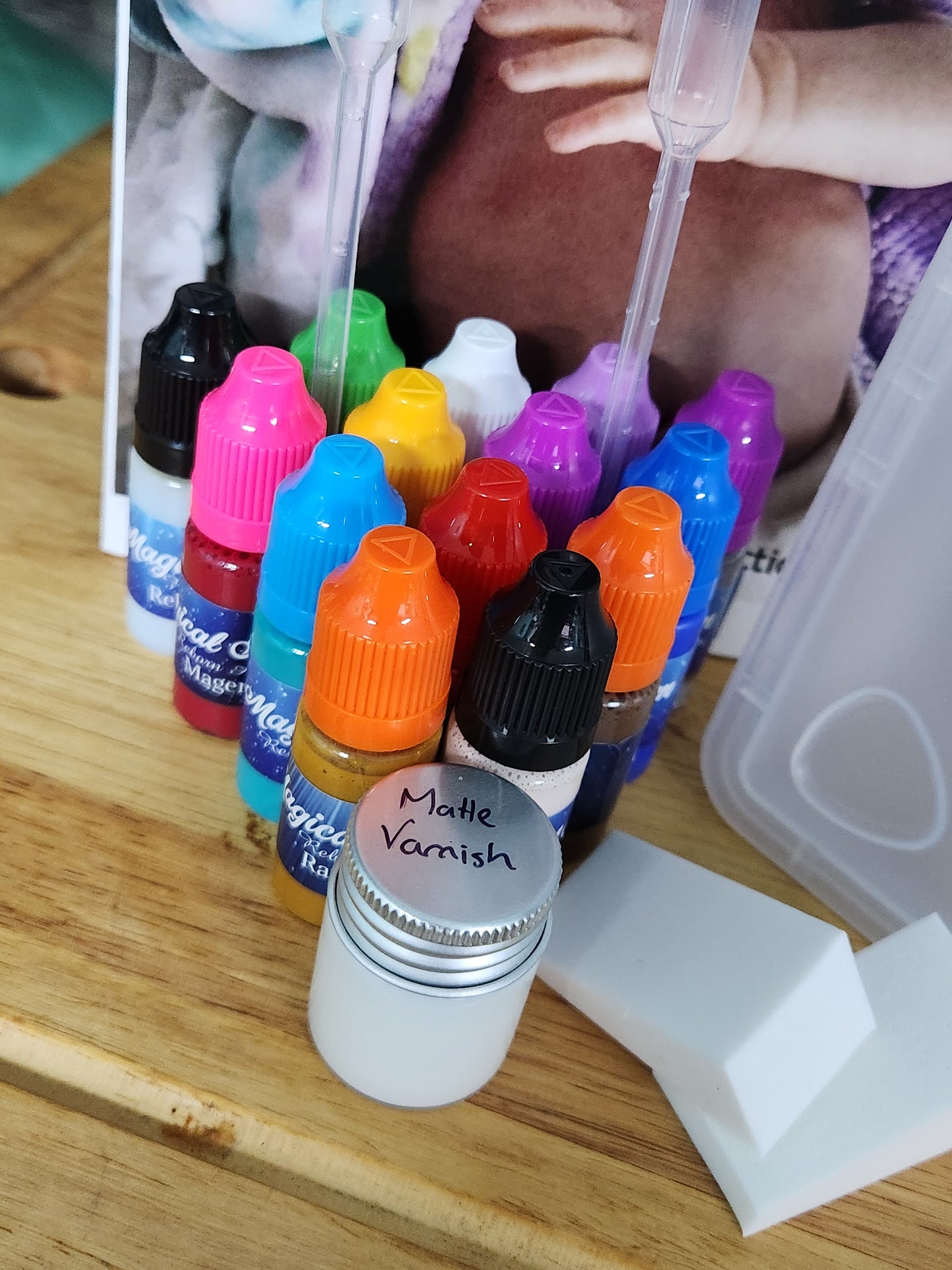 10ml Popular Size Painting Kit Air Dry Magical Realism Reborn Baby