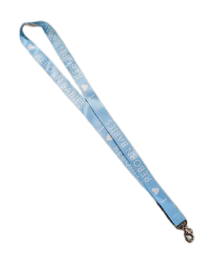 Blue "I LOVE REBORN BABIES" Lanyard