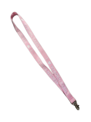 Pink "I LOVE REBORN BABIES" Lanyard