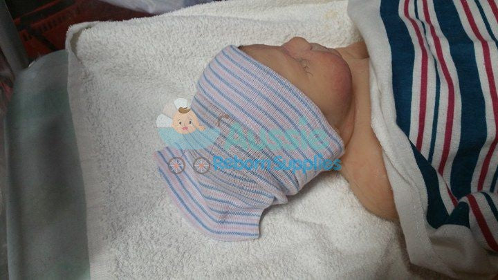 Genuine Hospital Baby Beanie Set of Four- Photo Prop Reborn Baby