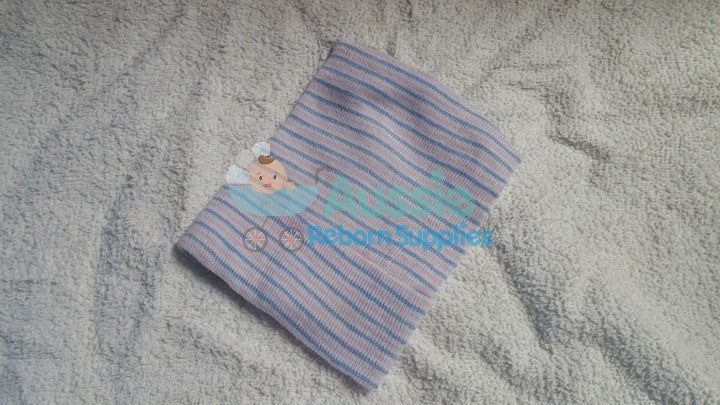 Genuine Hospital Baby Beanie Multi Striped- Photo Prop Reborn Baby