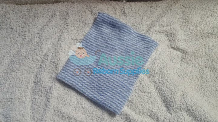 Genuine Hospital Baby Beanie Blue and White- Photo Prop Reborn Baby