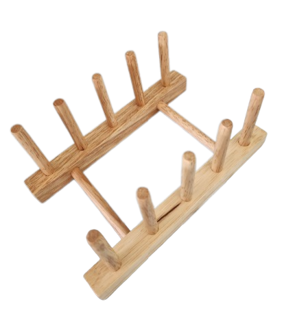 10 Peg Wooden Reborn Baby Drying Rack Stand for Limbs