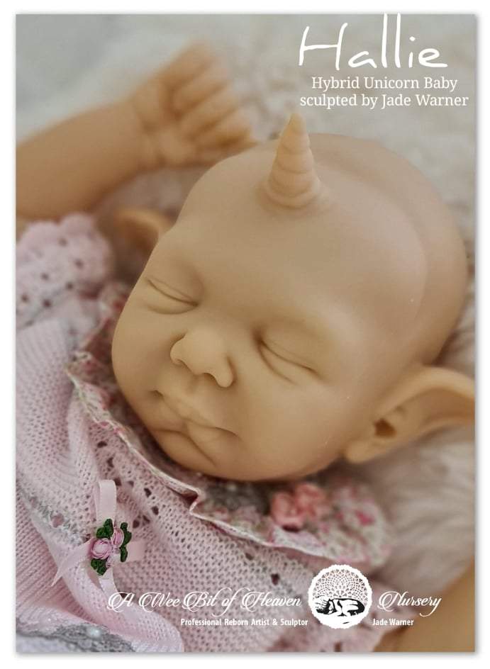 Hallie the Hybrid Unicorn Vinyl Doll Kit By Jade Warner Reborn Baby Kit