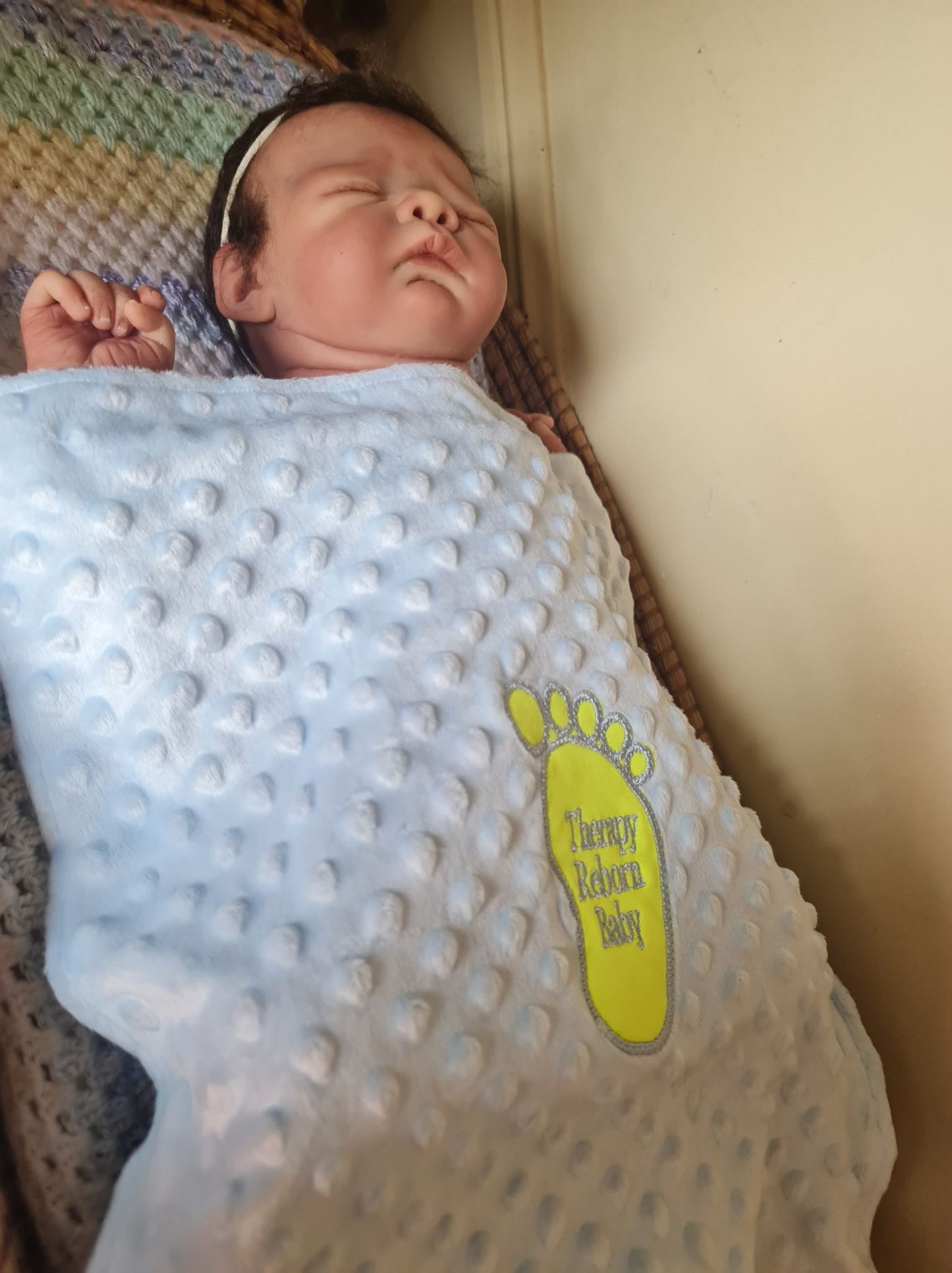 Therapy Reborn Baby Pram Blanket ~ Blue