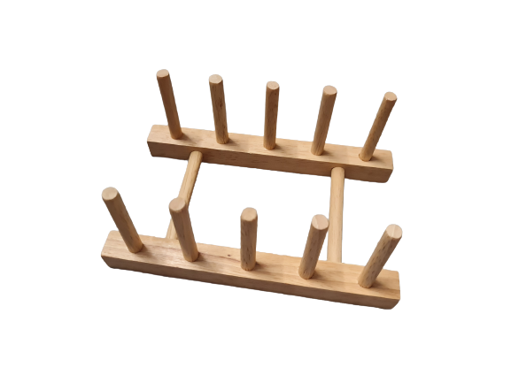 10 Peg Wooden Reborn Baby Drying Rack Stand for Limbs