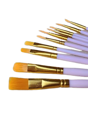 Set of 10 Nylon Brush Set Marshmallow Pink