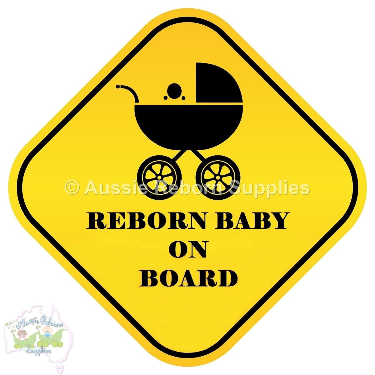 Reborn Baby on Board Novelty Car Sign Travel Car Safety COOL