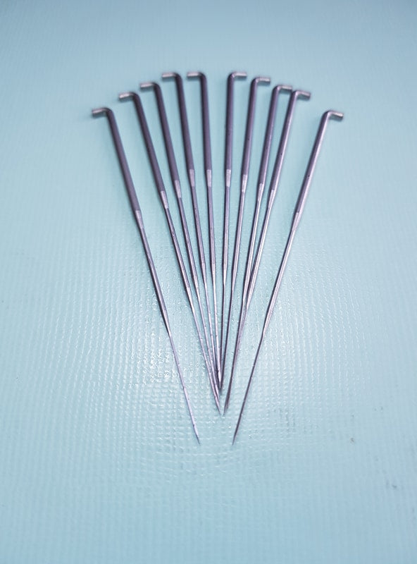 42 Gauge 6 Barb Hair Rooting Felting Needles Pack of 10 Reborn Baby