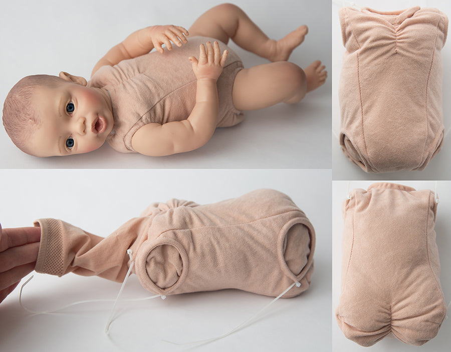 15-17" Full Limbs #4991 Premium Gathered Cloth Body ONLY Reborn Baby