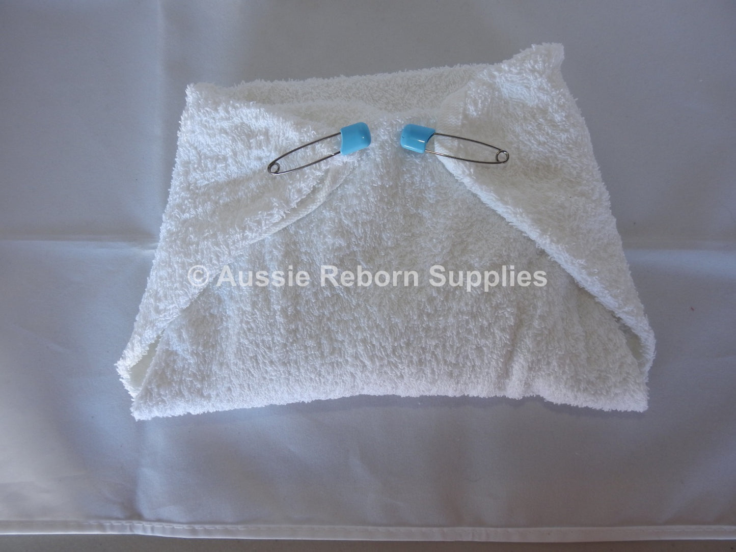 White Cloth Nappies with Pins Reborn Baby
