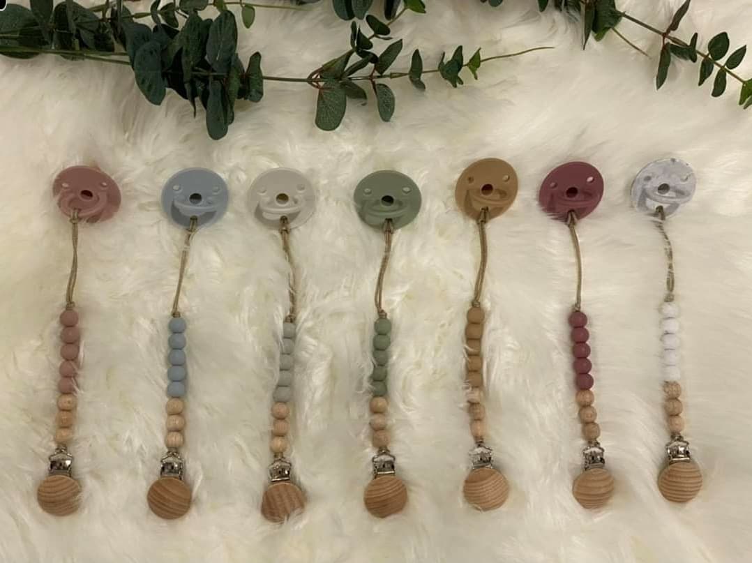 Classic Marble Silicone Dummy & Clip Reborn Baby Prop