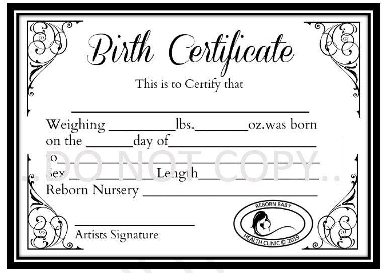 birth-certificate-reborn-health-clinic-2019-aussie-reborn-supplies for Free Printable Reborn Birth Certificate Birth Certificate~ Reborn Health Clinic 2019 – Aussie Reborn Supplies for Free Printable Reborn Birth Certificate