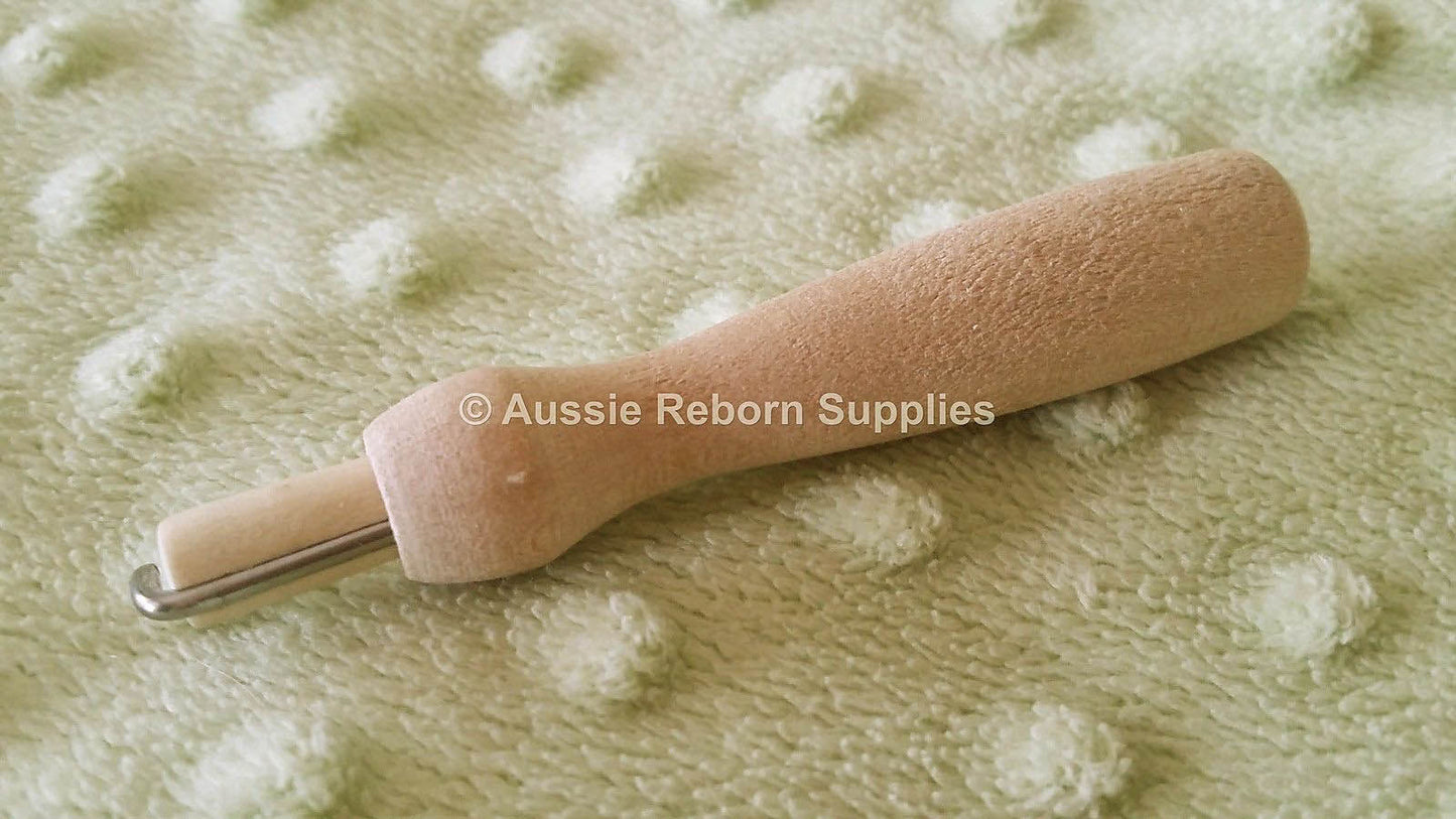 Wooden Reborn Hair Micro Implanting Tool for Mohair Baby Doll Supplies