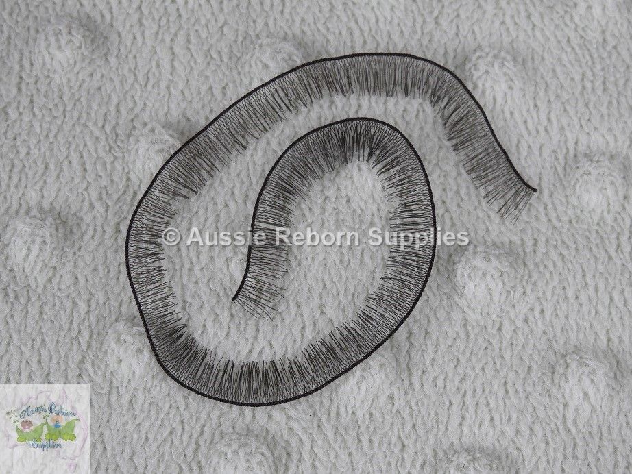 20cm Strip Eyelash Lashes Dark Brown Reborn Baby Doll