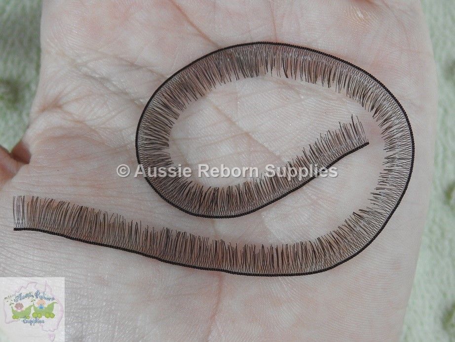 20cm Strip Eyelash Lashes Light Brown Reborn Baby Doll