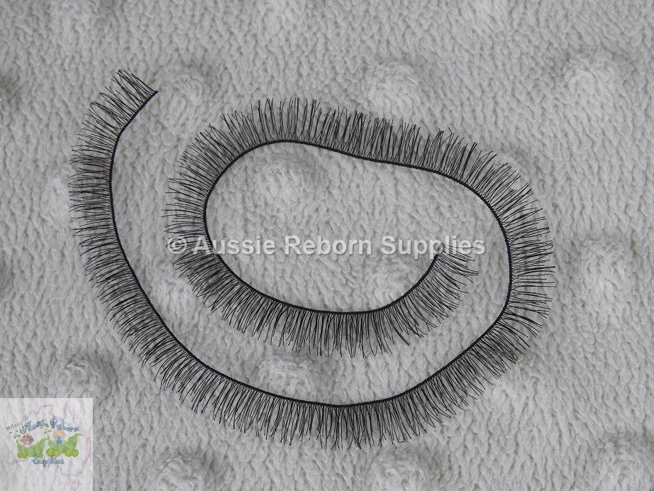20cm Strip Eyelash Lashes Dark Brown Reborn Baby Doll