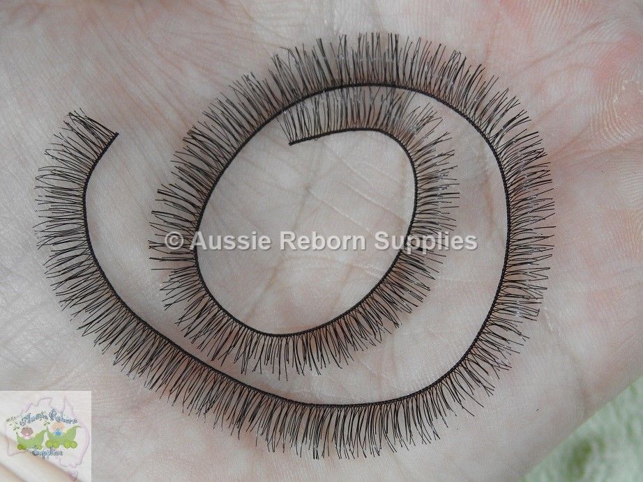 20cm Strip Eyelash Lashes Dark Brown Reborn Baby Doll