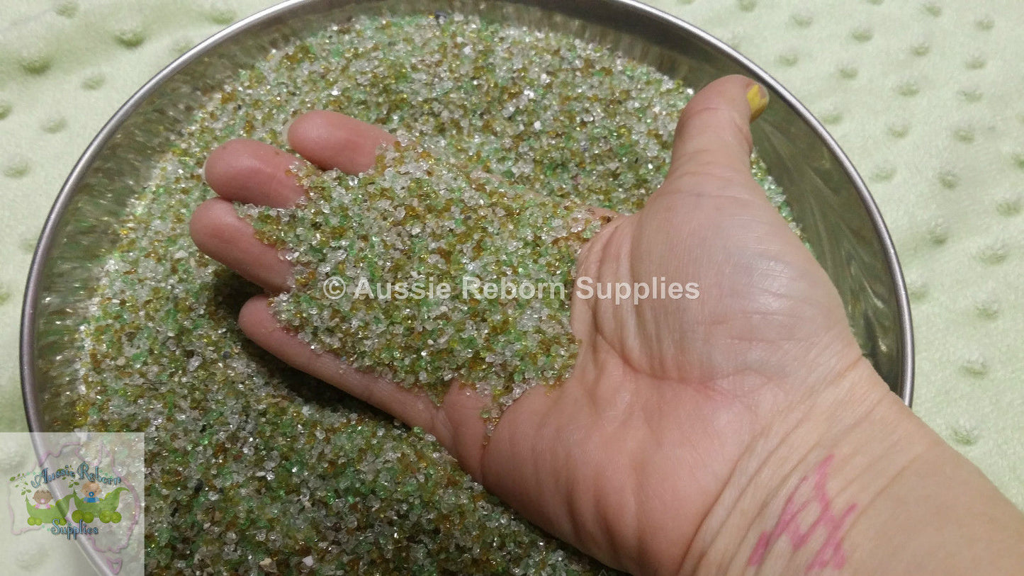 3kg Bag Coarse Tumbled Glass Granule Beads Weight Reborn Baby Doll Supplies
