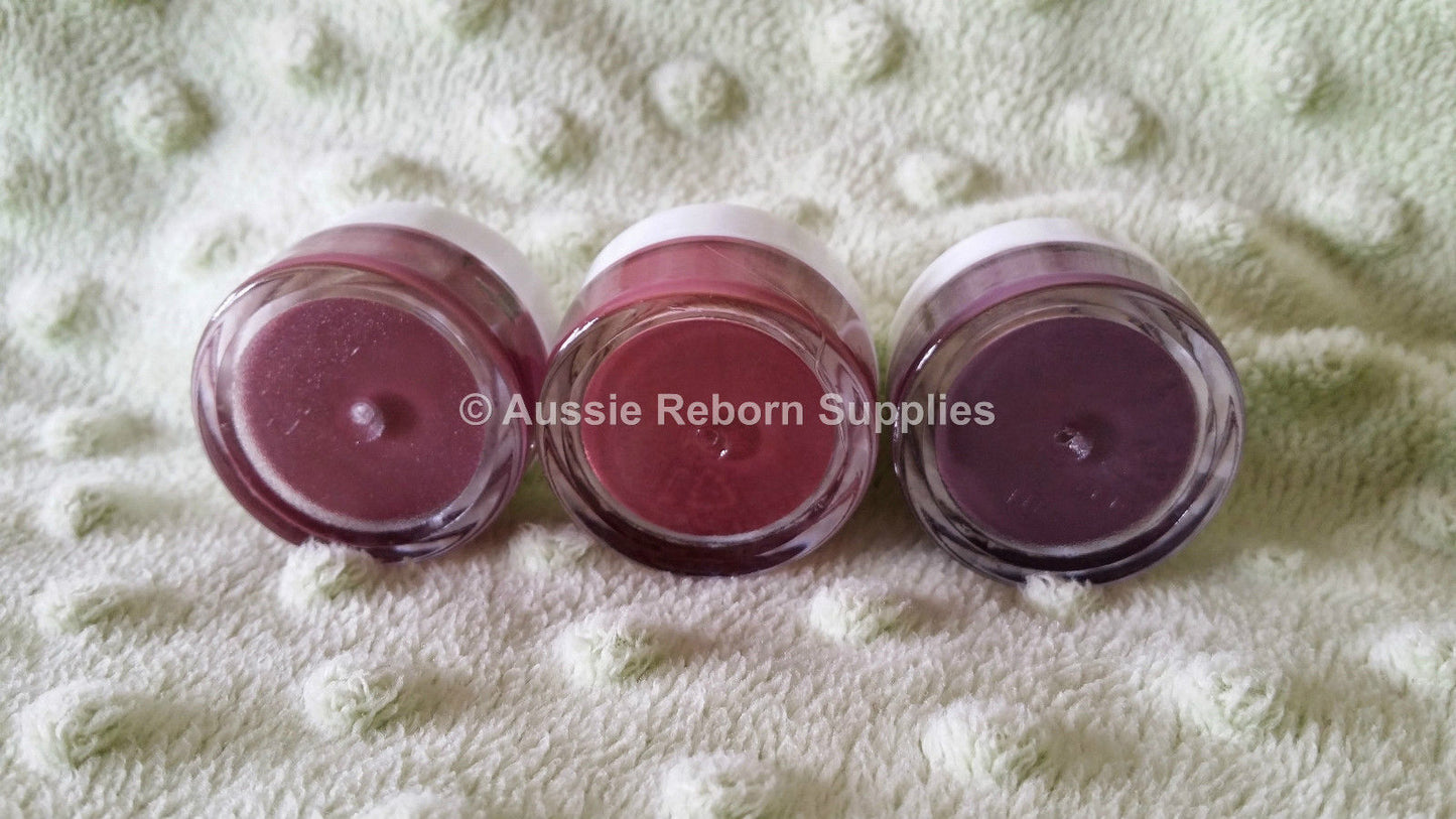 Strawberry 3 Pack Blush, Lips & Creases Heat Set Specialized Reborn Paints
