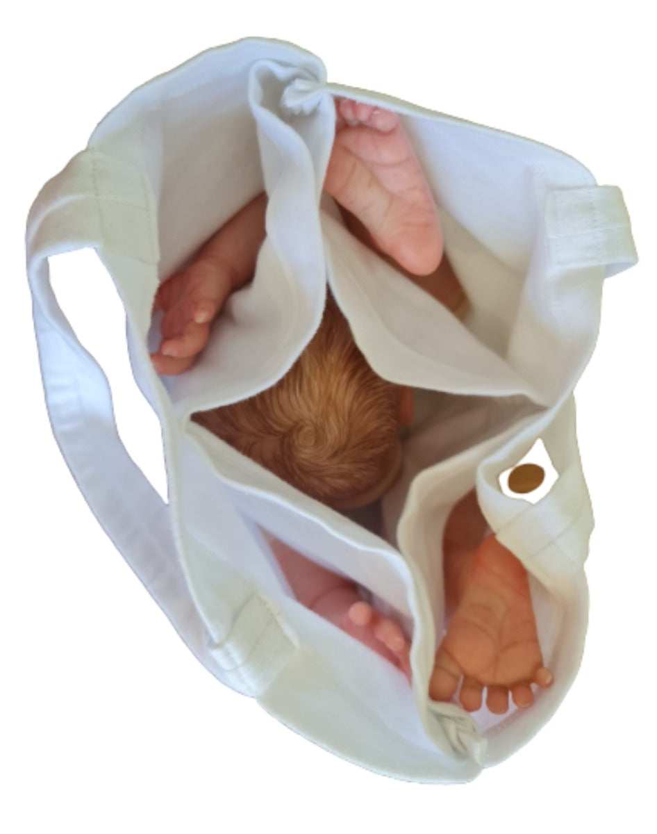 Reborn Baby Kit Travel Safety Bag White