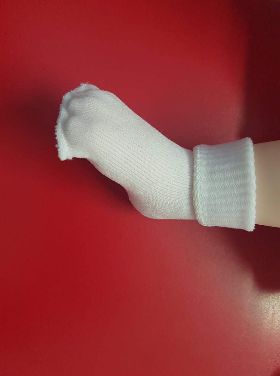 Reborn Baby White Cotton Socks Baby Size