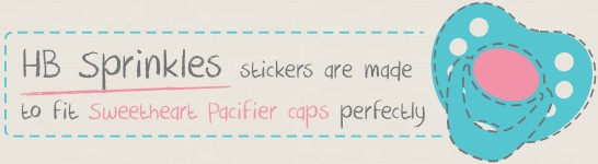 Little Monster Honeybug Sprinkles Sweetheart Pacifier-Dummy Stickers Reborn Baby