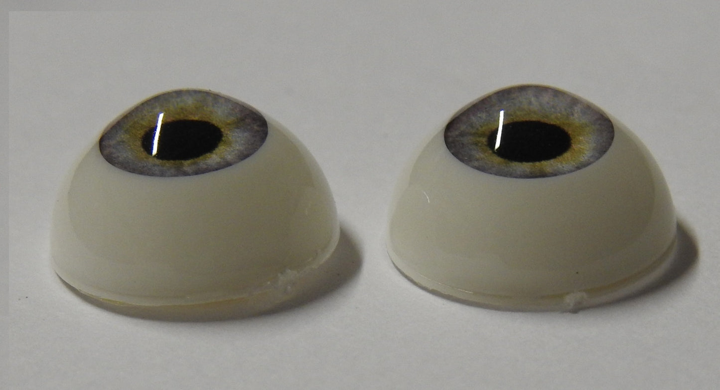 16mm Whispy Grey Acrylic Eyes Reborn Baby Doll Making Supplies