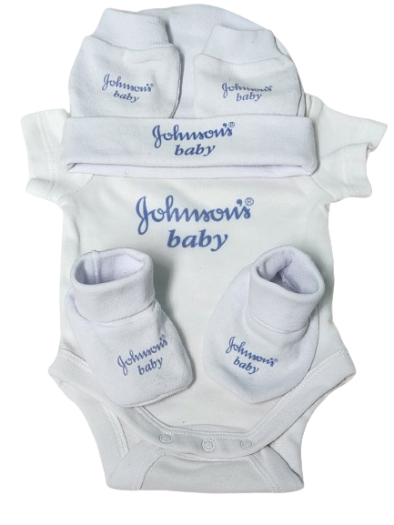 Johnson's Baby Layette ~ Baby Onesie, Mittens, Booties and Hat