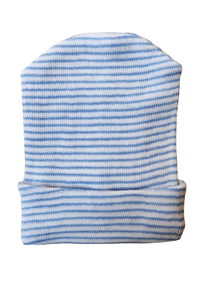 Genuine Hospital Baby Beanie Blue and White- Photo Prop Reborn Baby