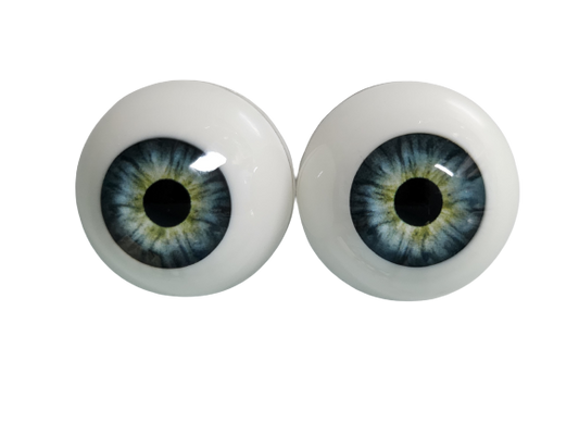 24mm Serene Blue Reborn Round Acrylic Eyes Baby Doll Making Supplies