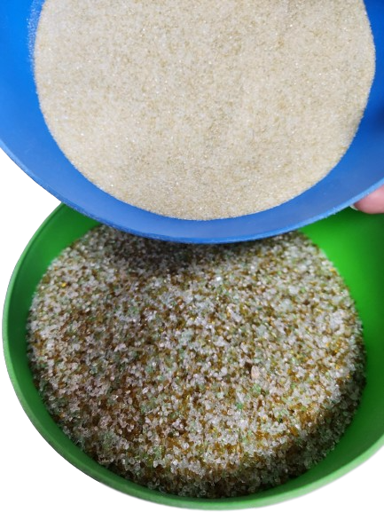 3kg Mix Coarse & Super Fine Tumbled Glass Granule Beads Weight