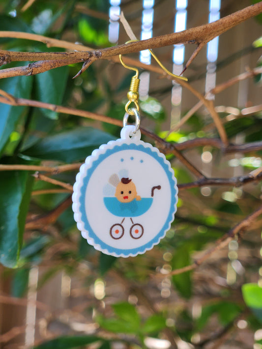 Logo Aussie Reborn Supplies Pair Acrylic Dangle Earrings