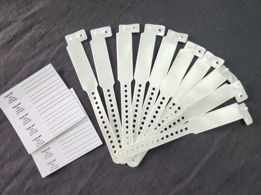 Newborn Hospital Bracelet x 10 White ID Band Reborn Baby Supplies