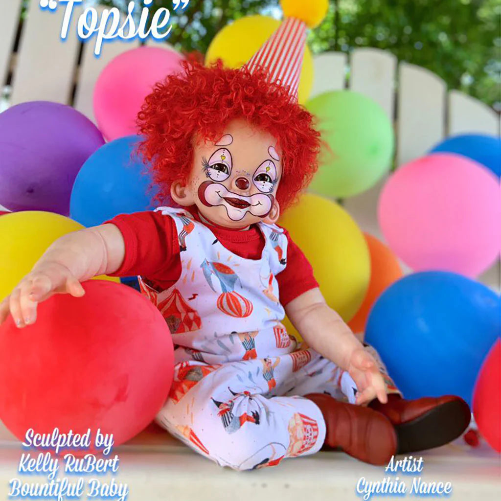 Topsie 20-21 Clown by Kelly Rubert Vinyl Doll Kit  Reborn Baby Kit