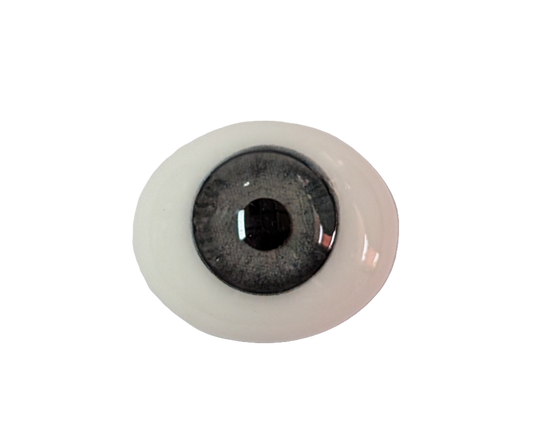 20mm Light Grey Blue Oval Glass Eyes Reborn Baby Doll Making Supplies