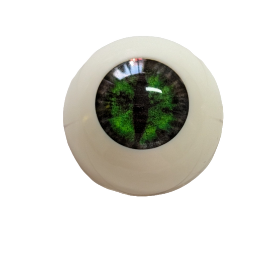20mm REPTILIAN GREEN Cat Eyes Acrylic for Reborn Horror Unusual Doll Baby Making