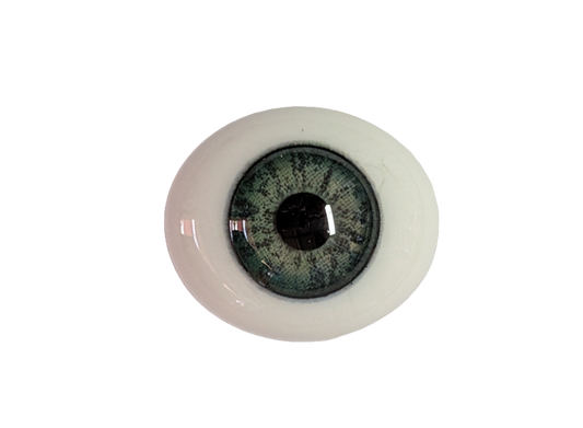 20mm Meadow Green Oval Glass Eyes Reborn Baby Doll Making Supplies
