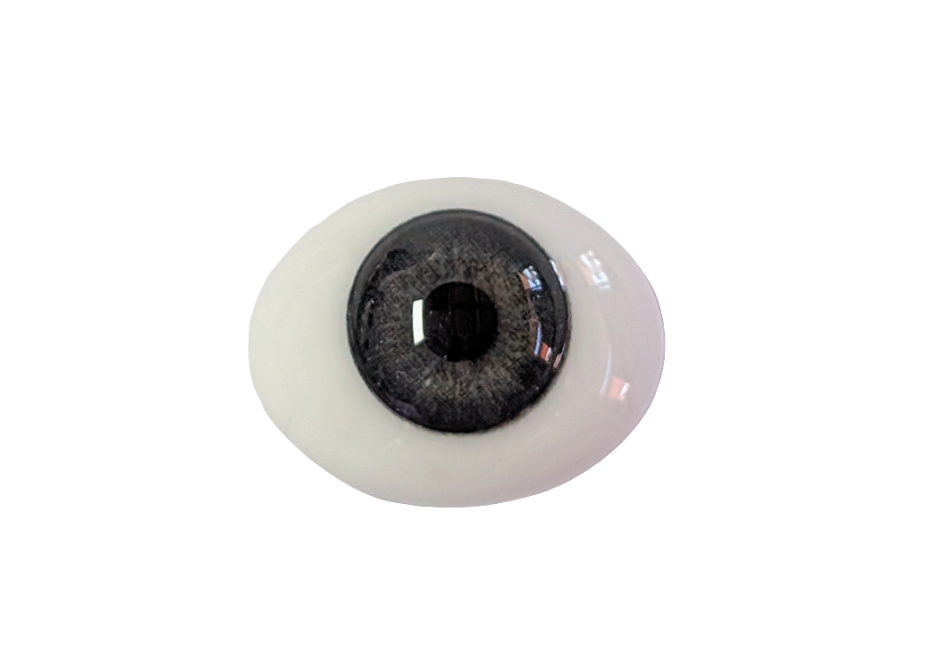 22mm Grey Blue Oval Glass Eyes Reborn Baby Doll Making Supplies
