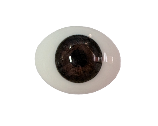 20mm Brown Oval Glass Eye Reborn Baby Doll Making Supplies