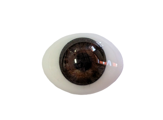16mm Brown Oval Glass Eyes Reborn Baby Doll Making Supplies