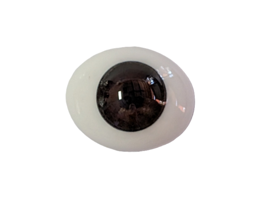 18mm Brown Oval Glass Eyes Reborn Baby Doll Making Supplies