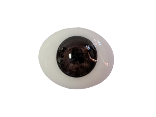 18mm Brown Oval Glass Eyes Reborn Baby Doll Making Supplies